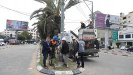 كهرباء غزّة تنجز إنارة ميدان فلسطين 