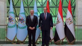 اشتية يبحث مع رئيس المخابرات المصرية سبل تخفيف معاناة قطاع غزة
