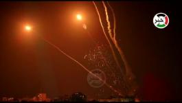 المقاومة بغزة تطلق الصواريخ ردًا على  العدوان 