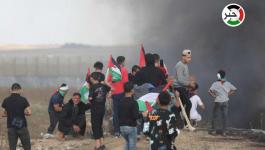 تظاهرات سلمية شرق قطاع غزة