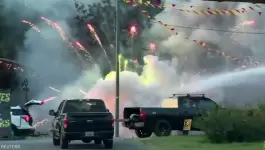انفجار مستودع للألعاب النارية في تايلاند