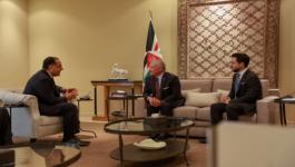 العاهل الأردني يستقبل رئيس الوزراء المصري