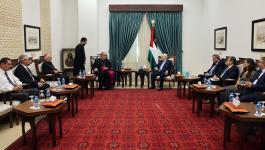 الرئيس عباس يستقبل بطريرك القدس للاتين الكاردينال بيتسابالا