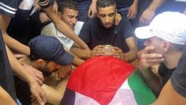 تشييع جثمان الشهيد محمد أبو عصب في مخيم بلاطة