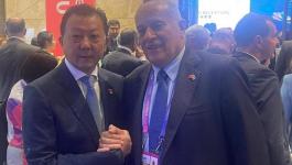 الرجوب يبحث تعزيز التعاون مع نائب وزير الشباب والرياضة الصيني