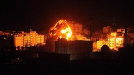 قصف منزل في غزة.