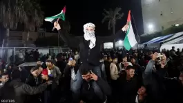 احتفالات بوقف الحرب على غزة