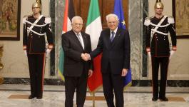 الرئيس عباس ونظيره الايطالي