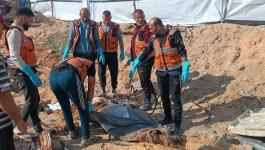 انتشال جثة في مدينة غزة