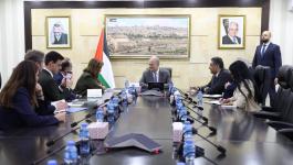 رئيس الوزراء محمد مصطفى مع وفد من المجلس الأوروبي