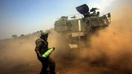 صورة: إطلاق نار صوب قوة إسرائيلية على حدود غزة ومدفعية الاحتلال ترد