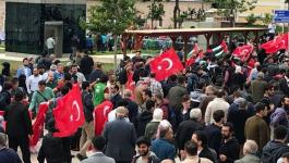 مظاهرة في تركيا دعمًا لمسيرات العودة السلمية بغزة.jpeg