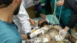 إصابة الزميل الصحفي أحمد أبو حسين بجروح خطرة شرق غزة.jpg