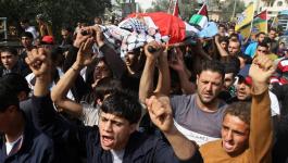 آلاف المواطنين يشيعون جثمان الشهيد أحمد أبو عبيد في جنين