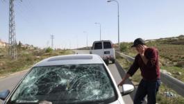 أضرار في العديد من المركبات جراء اعتداء المستوطنين جنوب نابلس.jpg