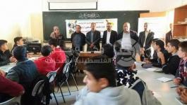 بالصور: محاضرة مدرسية في خان يونس حول قرار تقسيم فلسطين 