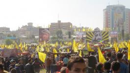بالصور: بدء توافد آلاف المواطنين إلى ساحة السرايا لإحياء ذكرى استشهاد الزعيم عرفات