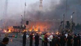 احراق-مسجد-رابعة-العدوية-من-قبل-قوات-السيسي