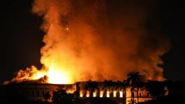 حريق هائل يدمر المتحف الوطني في البرازيل يضم قطع آثار مصرية