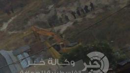 هدم منزل في حي وادي قدوم .