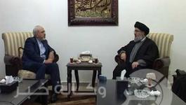 محمد جواد ظريف وحسن نصر الله 