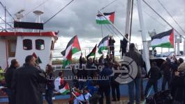 استقبال حافل بميناء ألماني لسفينة كسر حصار غزة
