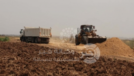 الشارع المحاذي لحدود القطاع