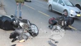 تصادم دراجتين