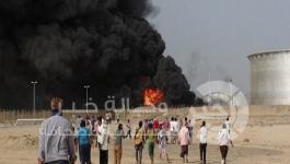 قصف على مخازن وقود 