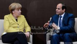 المستشارة الألمانية أنجيلا ميركل  والرئيس المصري عبد الفتاح السيسي