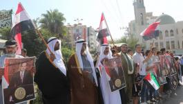 استقبال المواطنين بغزة للوفد الإعلامي المصري المرافق لخالد فوزي