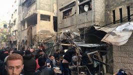 عشرة إصابات جراء انفجار اسطوانة غاز بحي الصبرة وسط غزة6.jpg