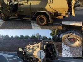 بالفيديو والصور: الاحتلال يزعم عدم إصابة مركبة 