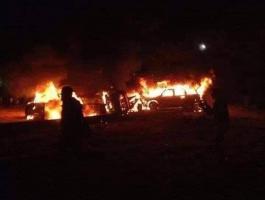 مقتل قيادات في الحشد الشعبي بغارات أمريكية استهدفت سيارتين شمال بغداد