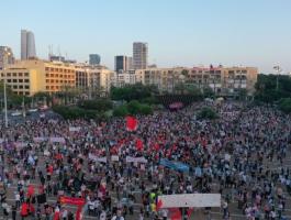 شاهد: تظاهرة حاشدة في تل أبيب رفضاً لمخطط ضم أراضٍ فلسطينية