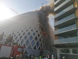 اندلاع حريق كبير بمبنى تجاري في بيروت اليوم.jpg