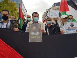 شاهد: فلسطينو بلجيكا يُنظمون وقفة تضامنية مع الأسرى ورافضة للاعتقال السياسي في بروكسل