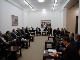 لقاء الرجوب مع قادة الأحزاب العراقية