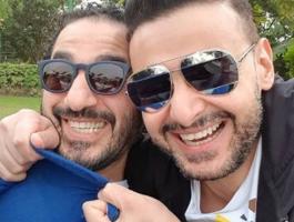 صورة: أحمد حلمي يهنئ رامز جلال على 