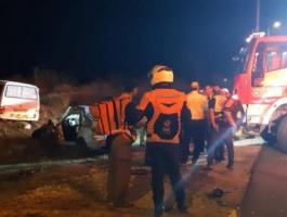 حادث سير بين حافلة عمال غزة ومستوطن