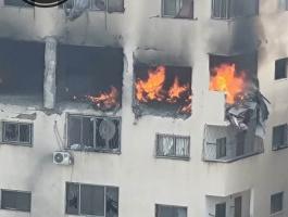 قصف شقة سكنية في حي النصر