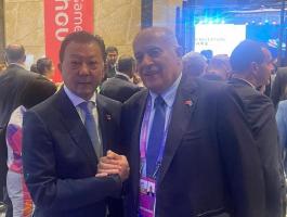 الرجوب يبحث تعزيز التعاون مع نائب وزير الشباب والرياضة الصيني