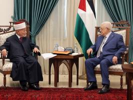 الرئيس محمود عباس والمفتي العام