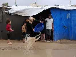 غرق خيام غزة