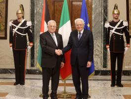 الرئيس عباس ونظيره الايطالي