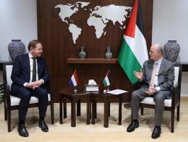 رئيس الوزراء يبحث مع وزير خارجية هولندا جهود تمكين دولة فلسطين في غزة