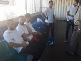 بعثة أهلي الخليل تصل غزة استعدادا لنهائي كأس فلسطين.jpg