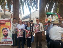 نقابة المحامين تنظم اعتصام تضامني مع الأسرى المضربين في جنين