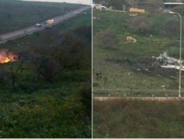 إسقاط طائرة حربية إسرائيلية في الجولان المحتل5.jpg