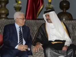 الرئيس عباس يضع أمير قطر في صورة تطوات القدس المحتلة.jpg